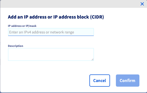 Add Authorised IP