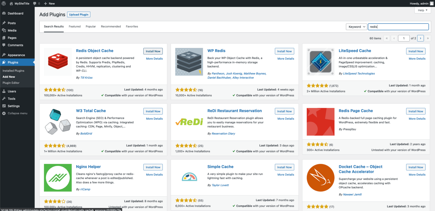 Search Redis Plugin