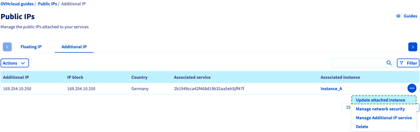 Migrating Additional IP