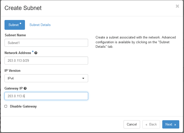 Create Subnet