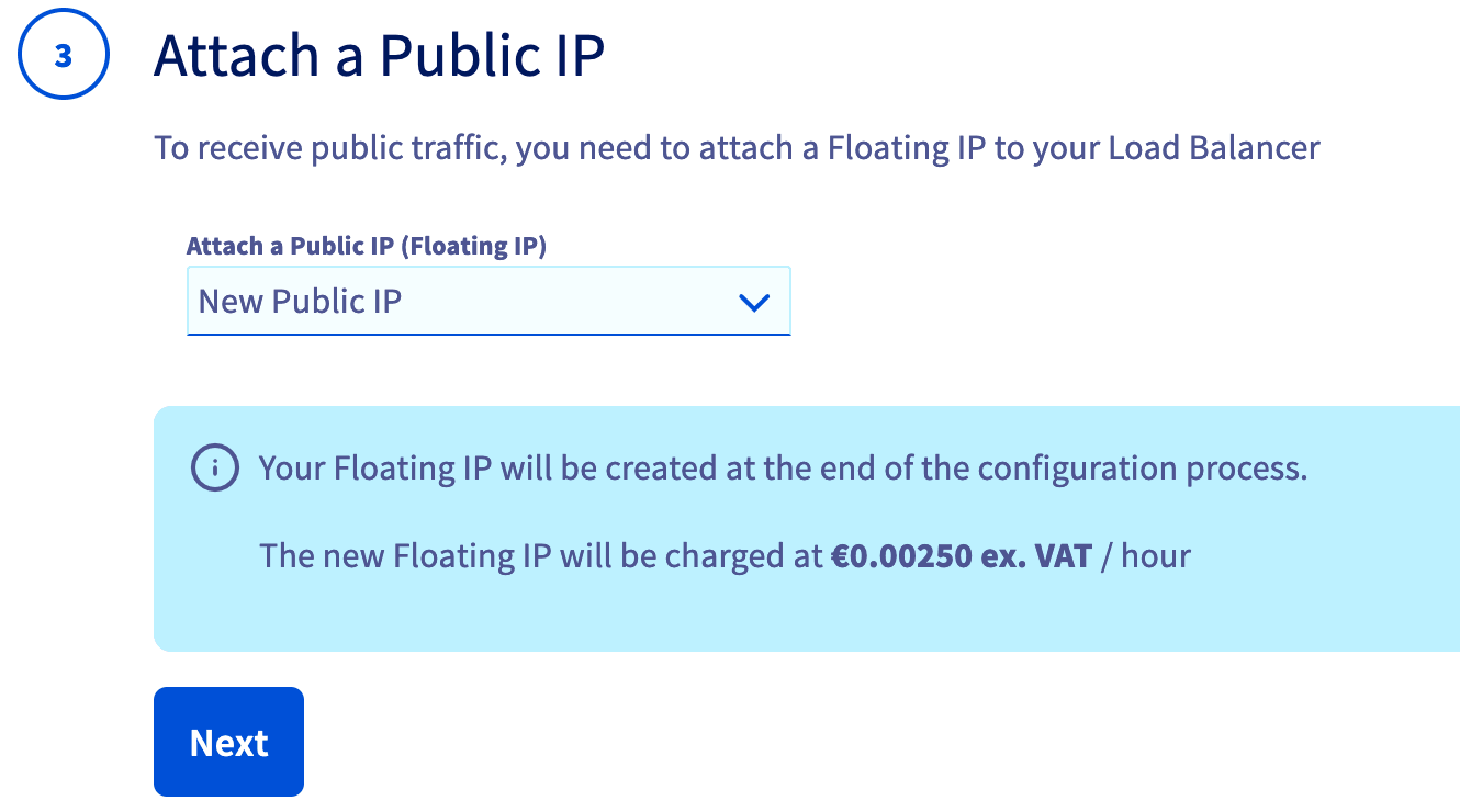 Public IP choice