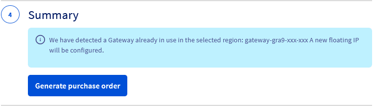 generate order