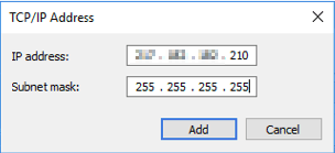 Additional IP configuration