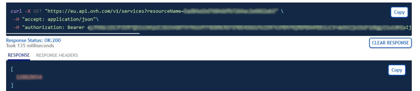 Savings Plan services list