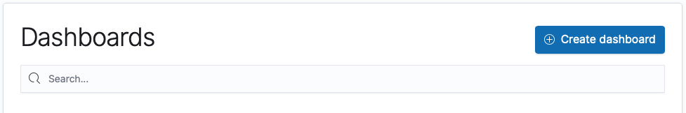 Create a new dashboard