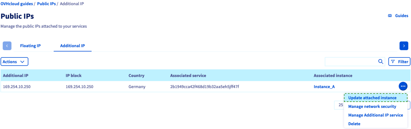 migrating Additional IP