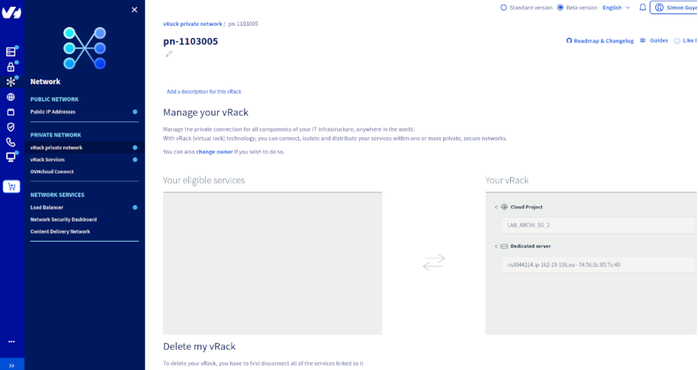 Add Bare Metal server to Vrack