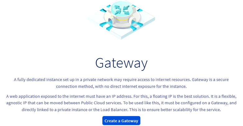 gateway creation