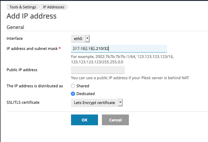 ajouter des informations IP