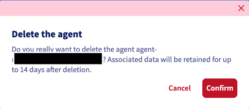 Backup Agent Delete Agent