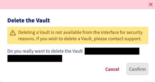 Backup Agent Delete Vault
