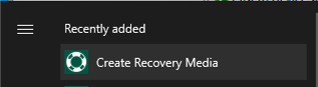 Launch the Create Recovery Media tool