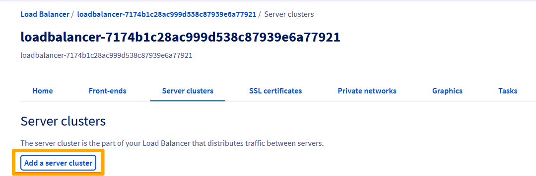 server cluster configuration