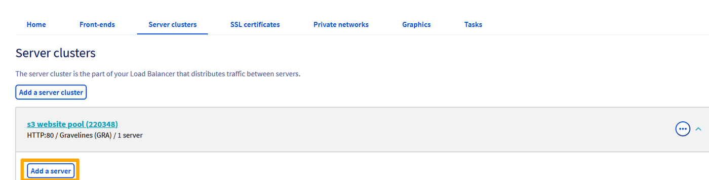 server cluster configuration