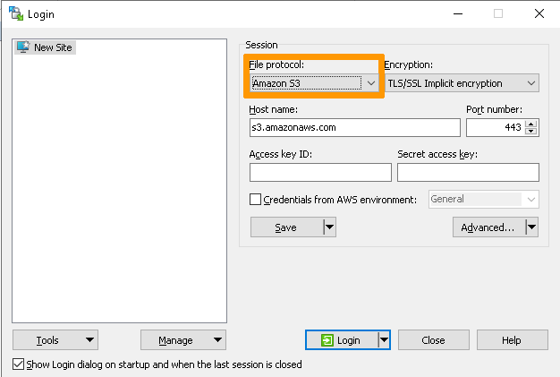 Amazon S3 file protocol