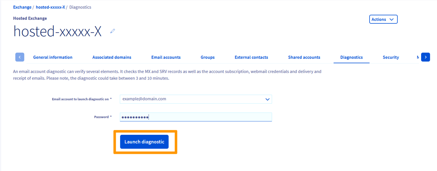 Diagnóstico Exchange