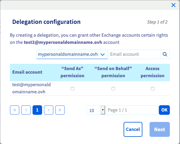 Delegación de permisos