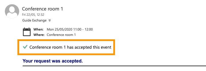 messaggio di accettazione