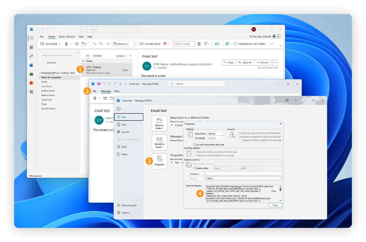 Vollständiger Header in Outlook