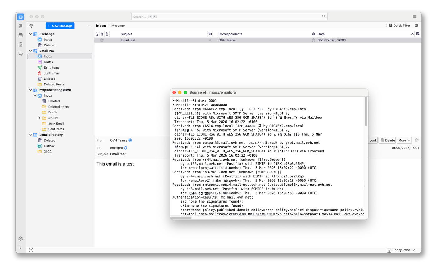 Vollständiger Header in Thunderbird