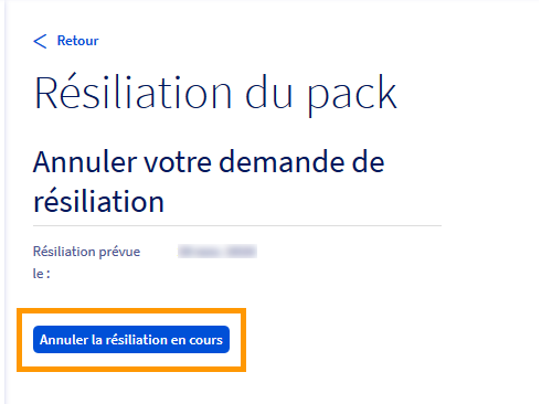 Annulation resiliation