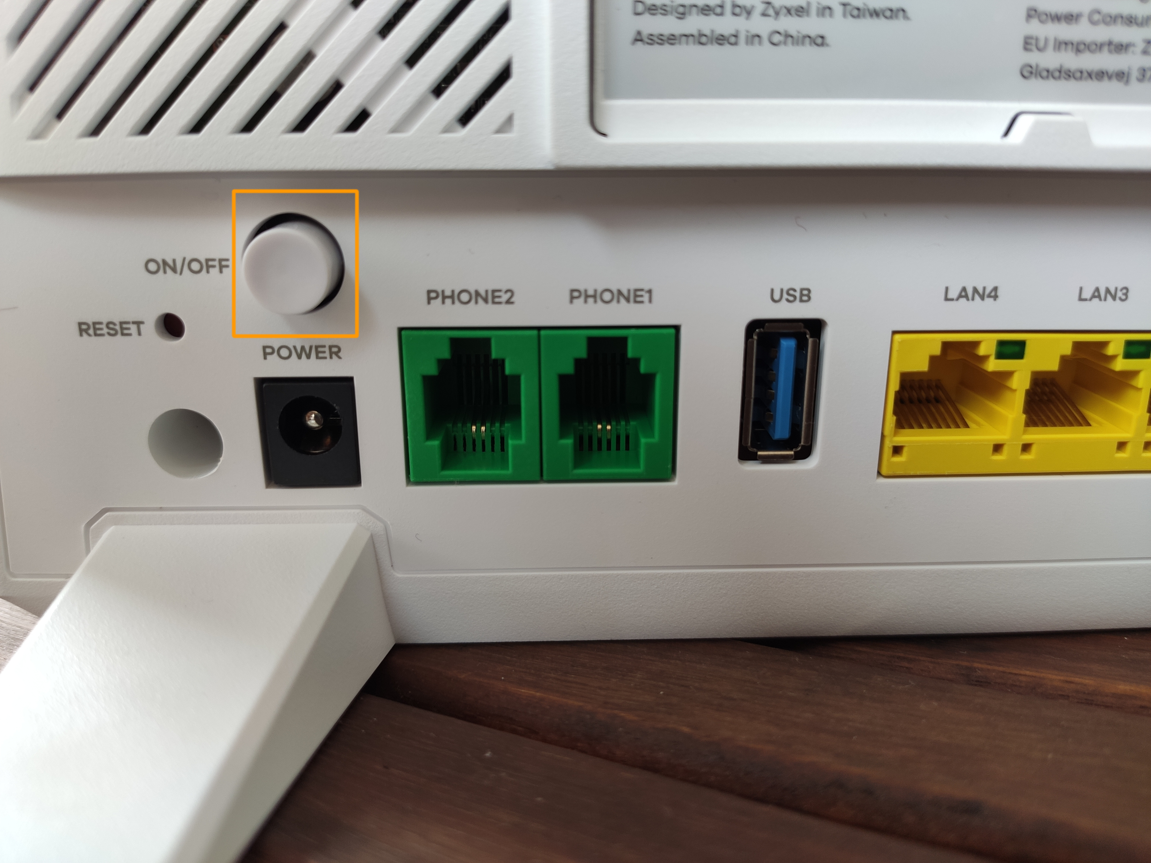 Redémarrage Zyxel VMG8623-T50B