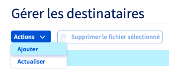Ajout fichier contacts