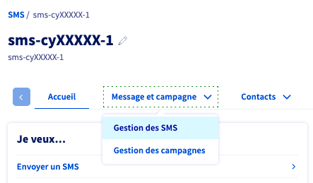 Gestion SMS