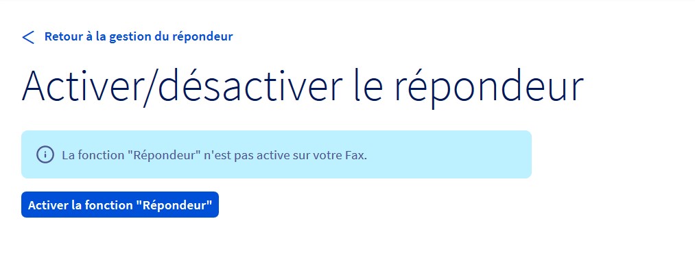 activer répondeur