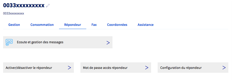 gestion répondeur