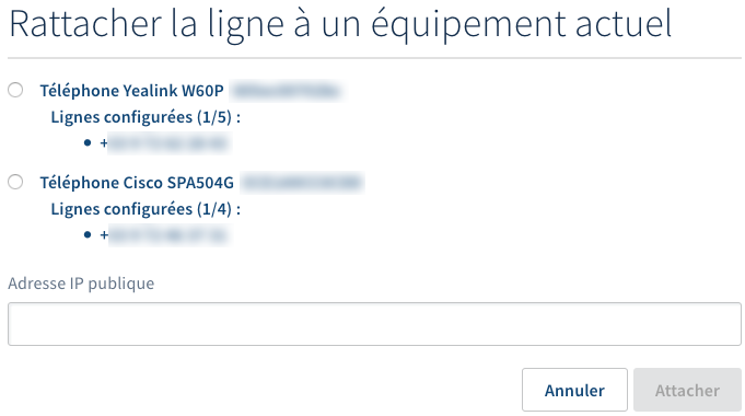 rattacher une ligne SIP