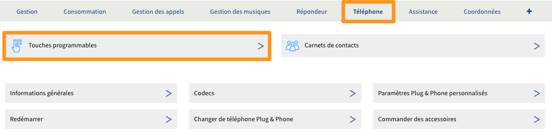 Touches programmables
