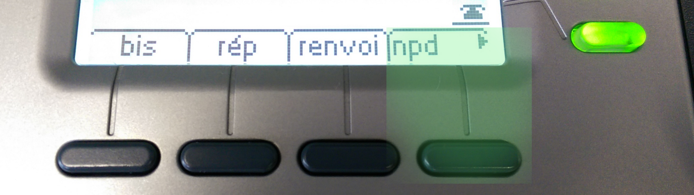Bouton DND sur l'écran du Cisco SPA504G