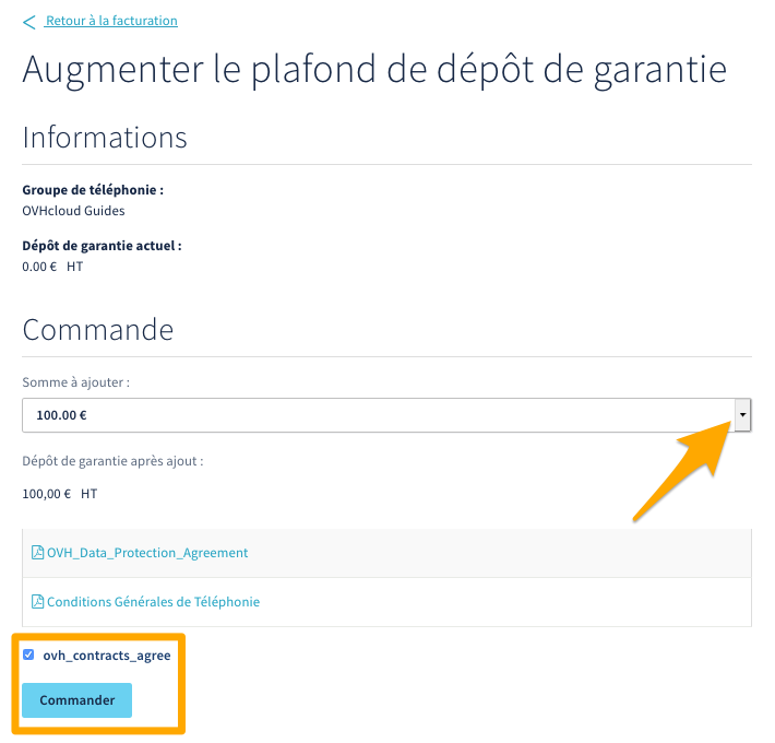 augmenter depot de garantie