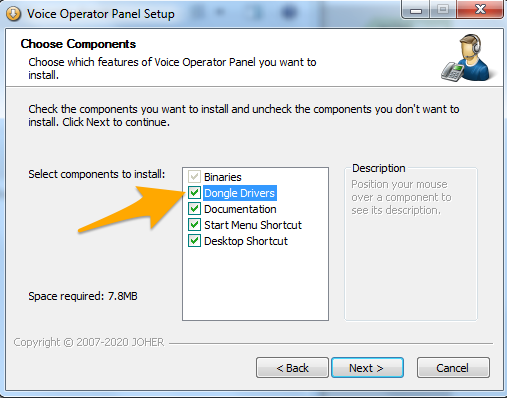 installation - dongle