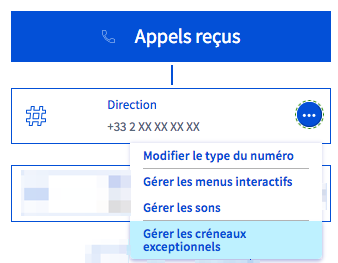 gérer créneaux exceptionnels