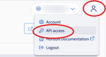 API access menu in the console >BETA_