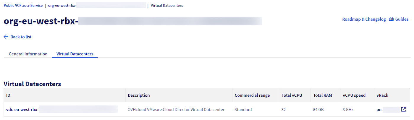 Select VDC and check vRack
