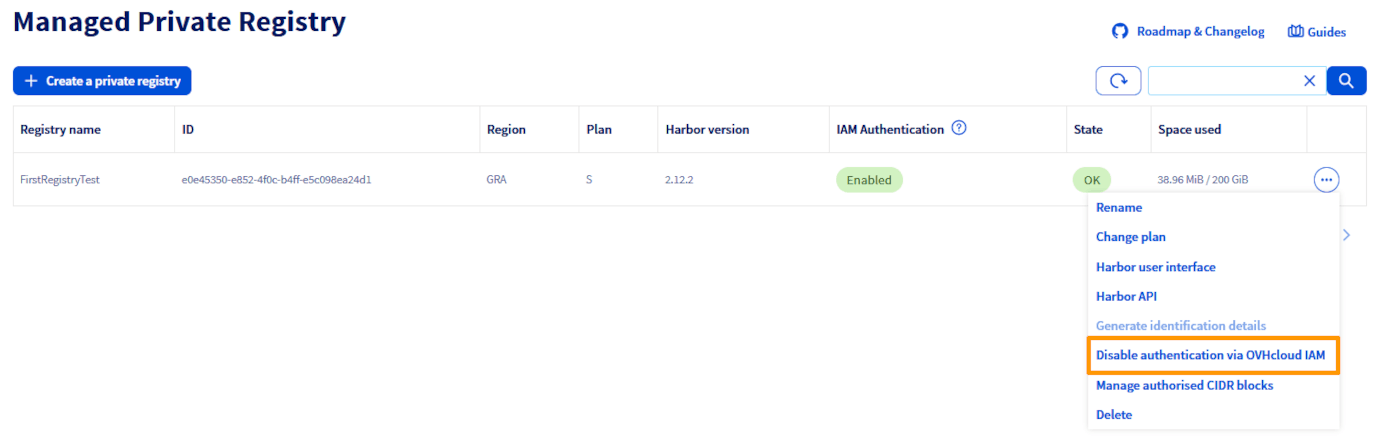 disable IAM