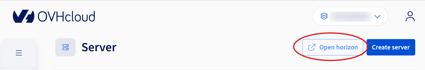 Open horizon button in the console >BETA_